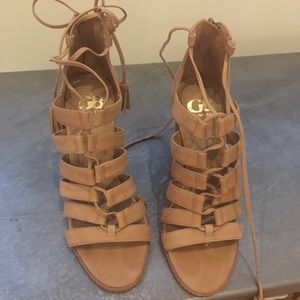Gianni Bini Lace Up Block Heels